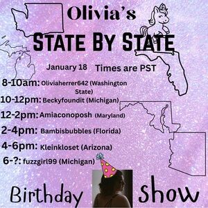 💜🦄💜 State By State Birthday Show 💜🦄💜
